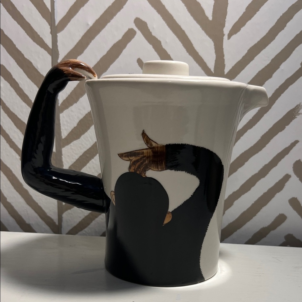 Pier 1 Monkey Design Ceramic Teapot - Picture 2 of 7